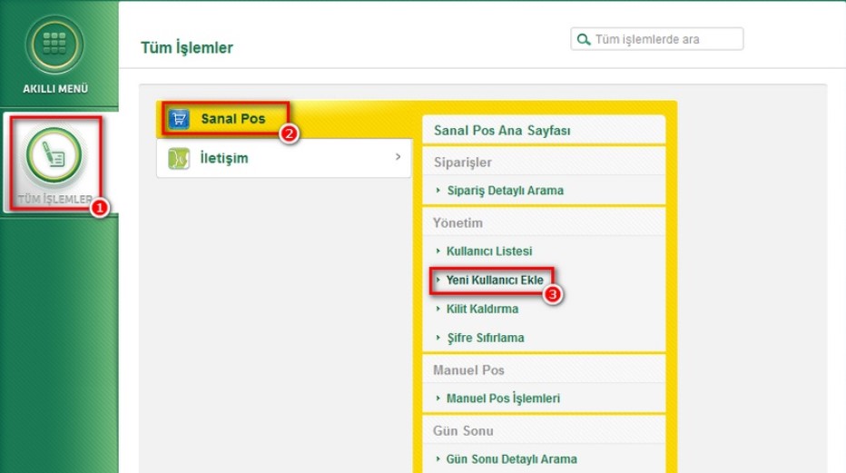 Virtual POS Settings in Panel