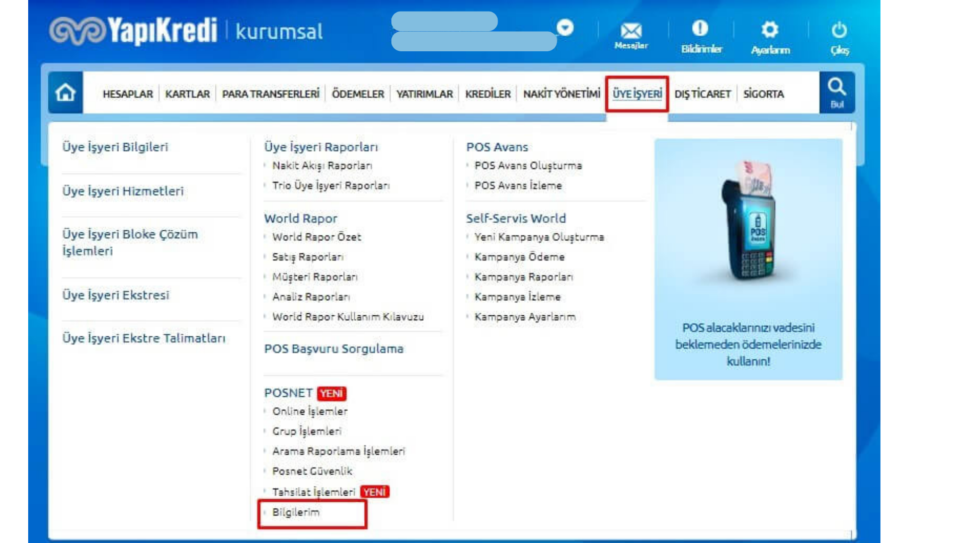 Virtual POS Settings in Panel