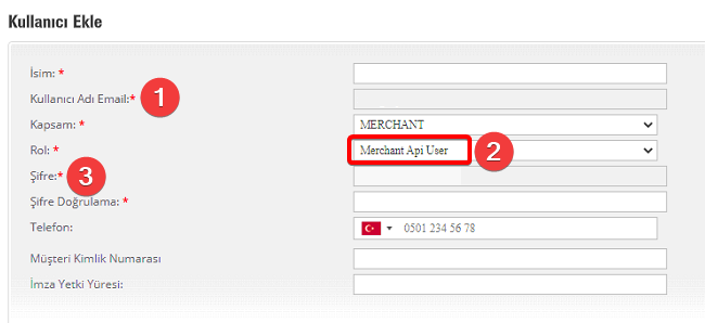 Virtual POS Settings in Panel