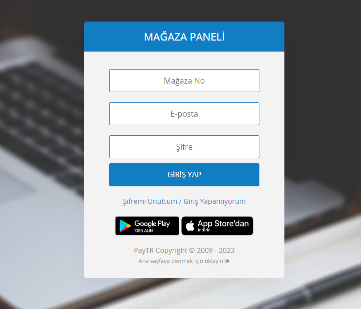 Virtual POS Settings in Panel